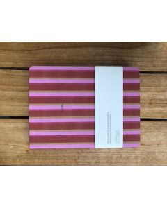A-Journal A5 Notebook Striped Pink